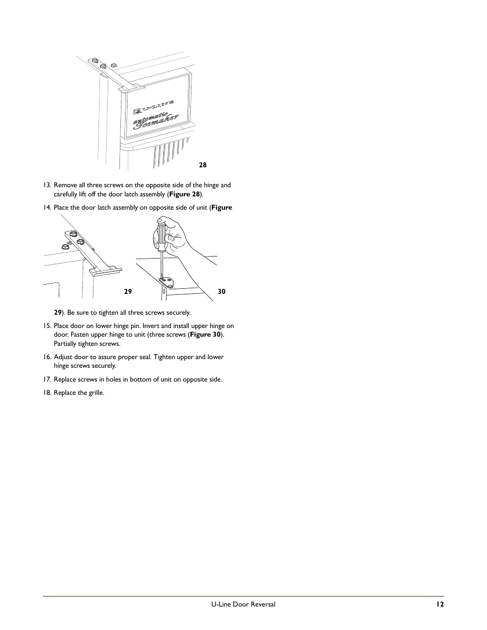 U-Line WH95 User Manual | Page 13 / 19