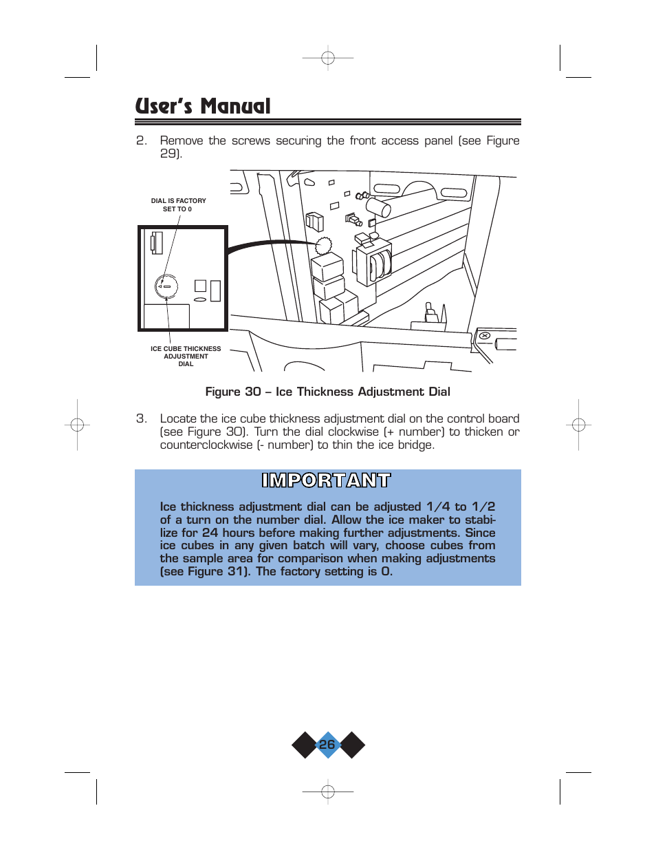 User’s manual | U-Line CLR2060 User Manual | Page 28 / 44