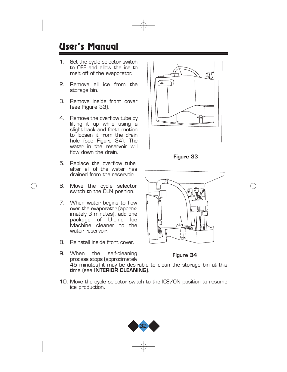 User’s manual | U-Line CLR2060 User Manual | Page 34 / 44