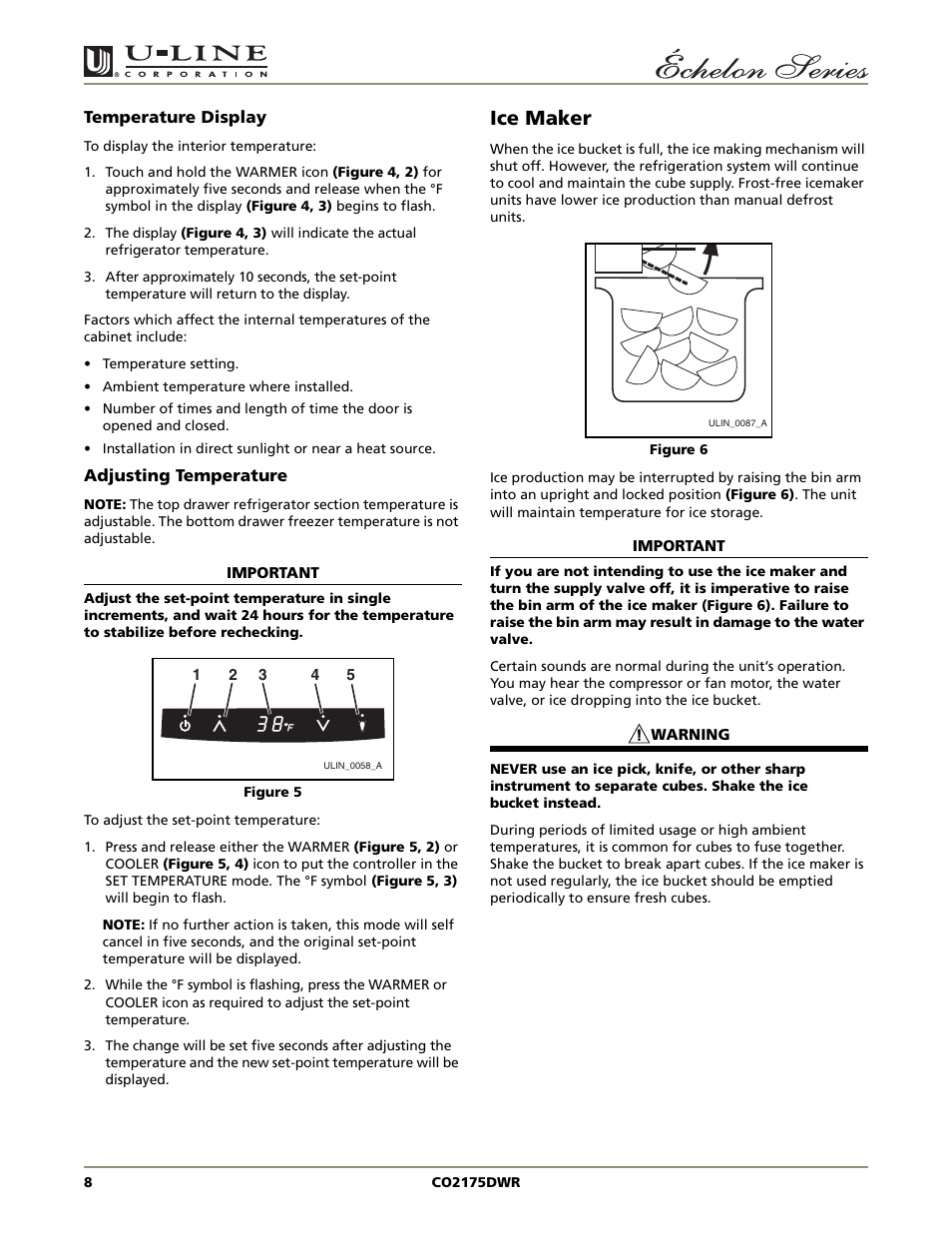 Ice maker | U-Line CO2175DWR User Manual | Page 8 / 20
