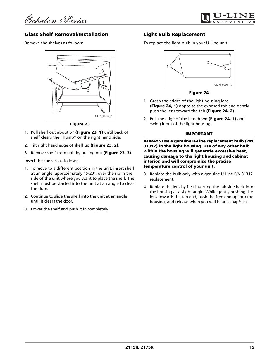 U-Line 2115R User Manual | Page 15 / 20