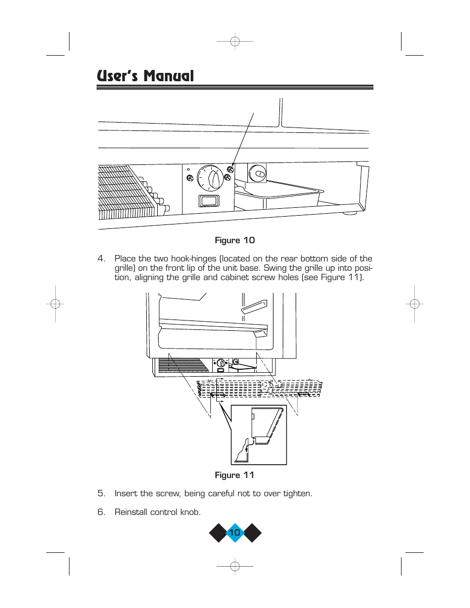 User’s manual | U-Line Refrigerator/Ice-Maker Combos User Manual | Page 12 / 38