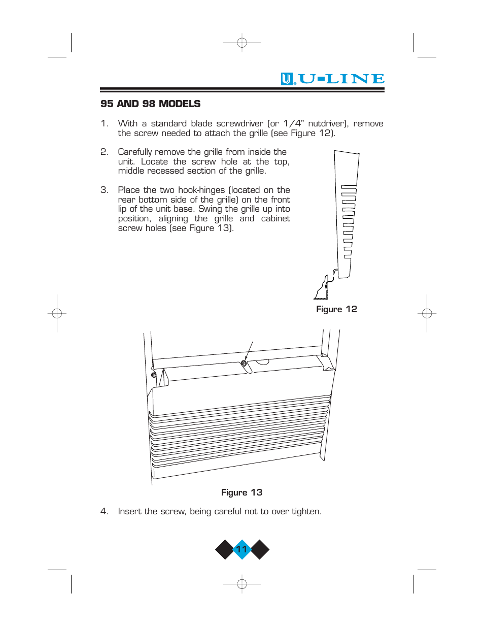 U-Line Refrigerator/Ice-Maker Combos User Manual | Page 13 / 38
