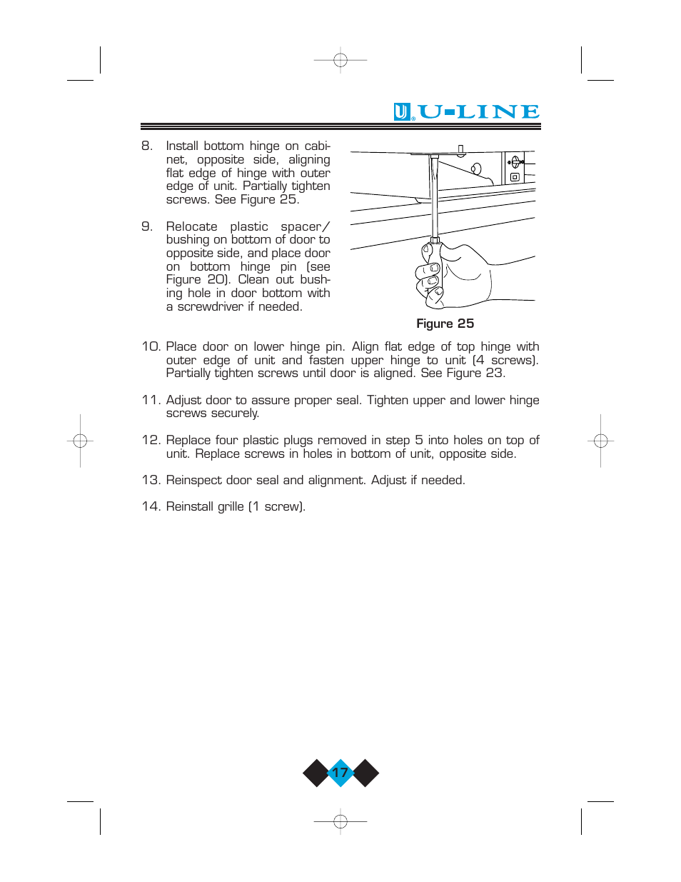 U-Line Refrigerator/Ice-Maker Combos User Manual | Page 19 / 38
