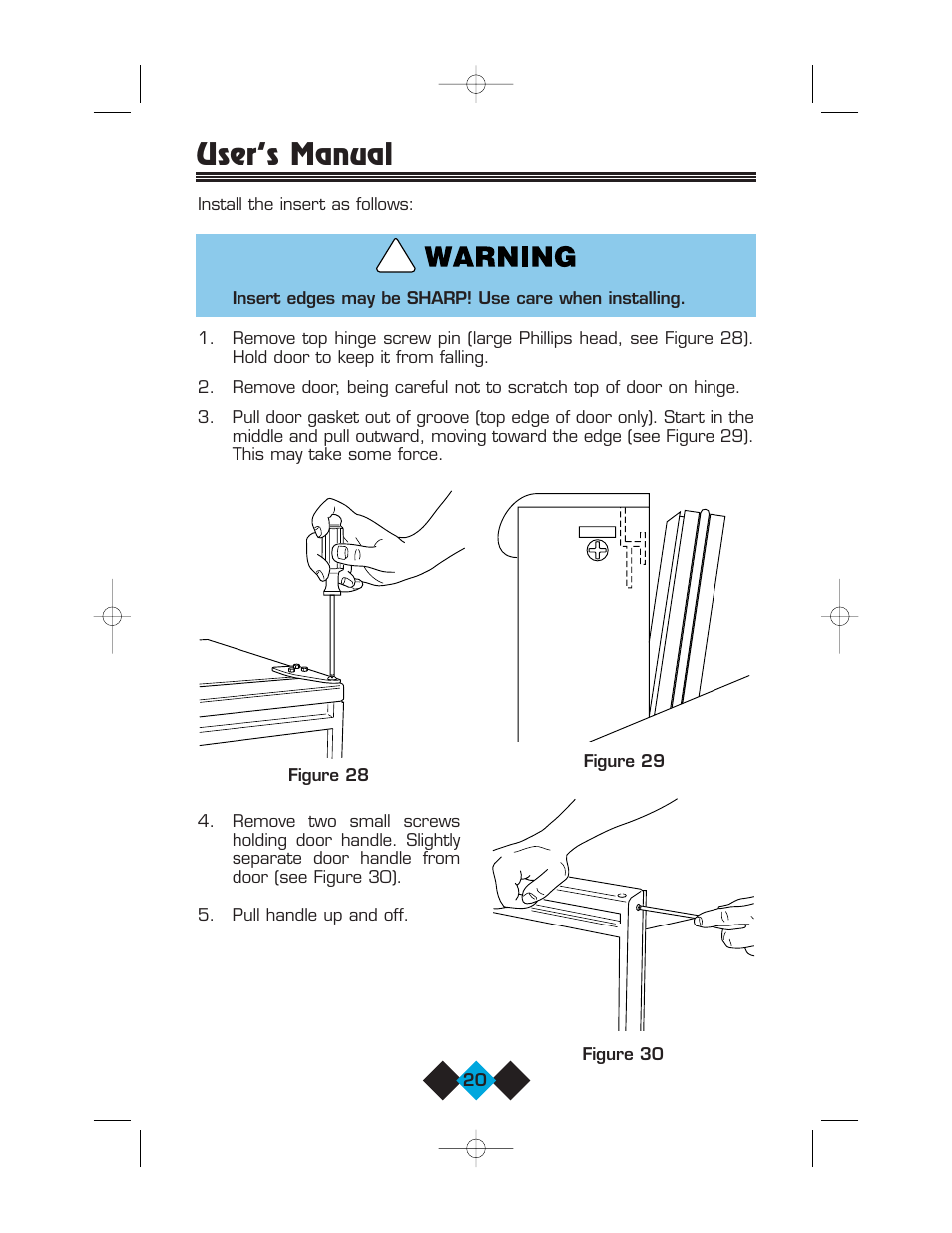 User’s manual | U-Line Refrigerator/Ice-Maker Combos User Manual | Page 22 / 38