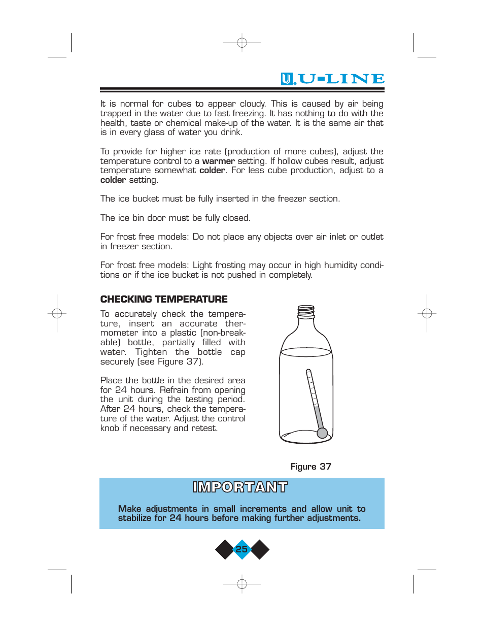 U-Line Refrigerator/Ice-Maker Combos User Manual | Page 27 / 38