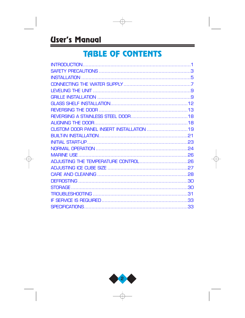 U-Line Refrigerator/Ice-Maker Combos User Manual | Page 4 / 38