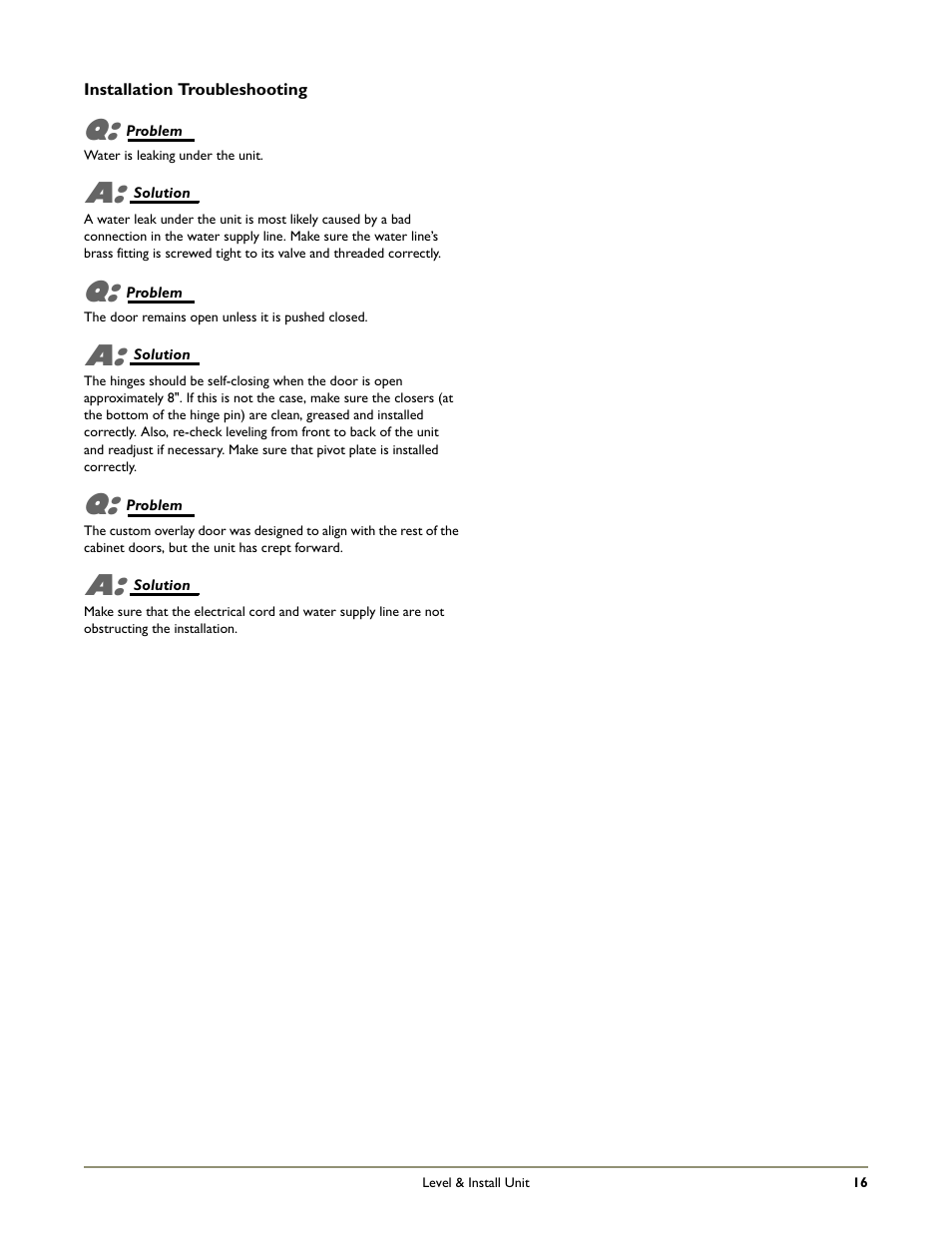 U-Line CO29 User Manual | Page 18 / 19