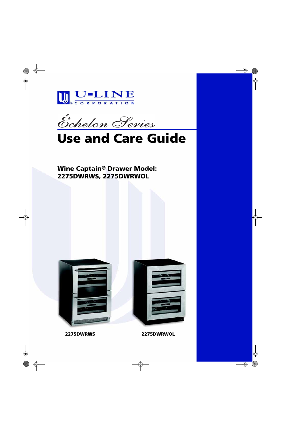 U-Line 2275DWRWS User Manual | 24 pages