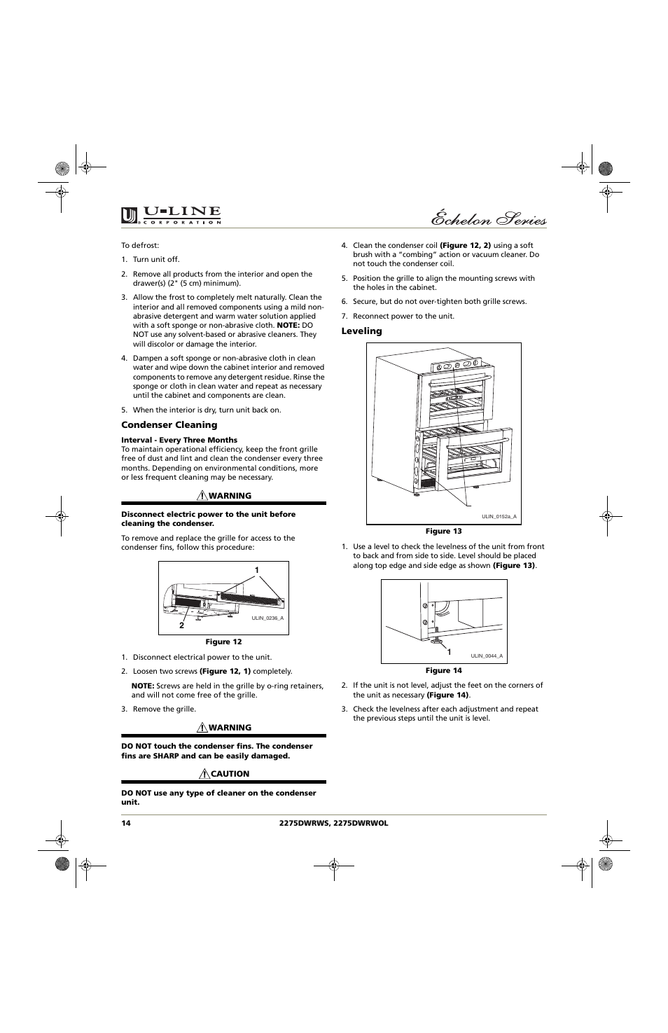U-Line 2275DWRWS User Manual | Page 14 / 24