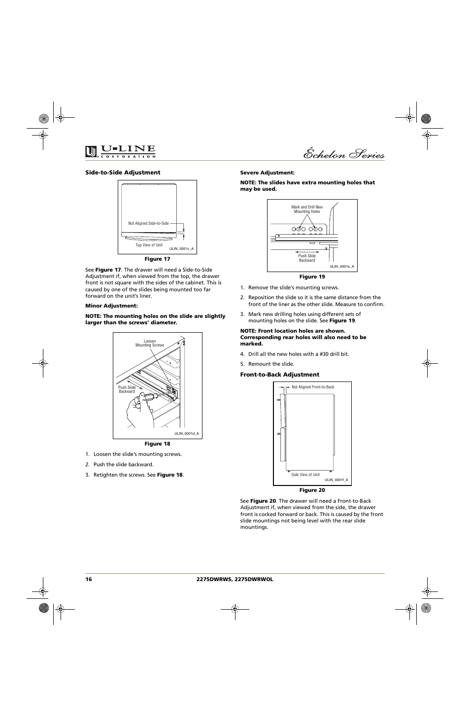 U-Line 2275DWRWS User Manual | Page 16 / 24