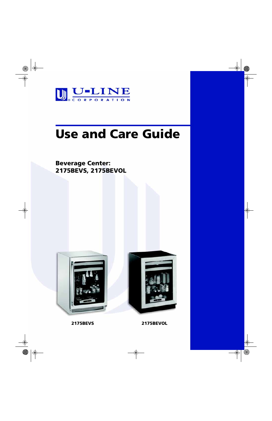 U-Line 2175BEVOL User Manual | 24 pages