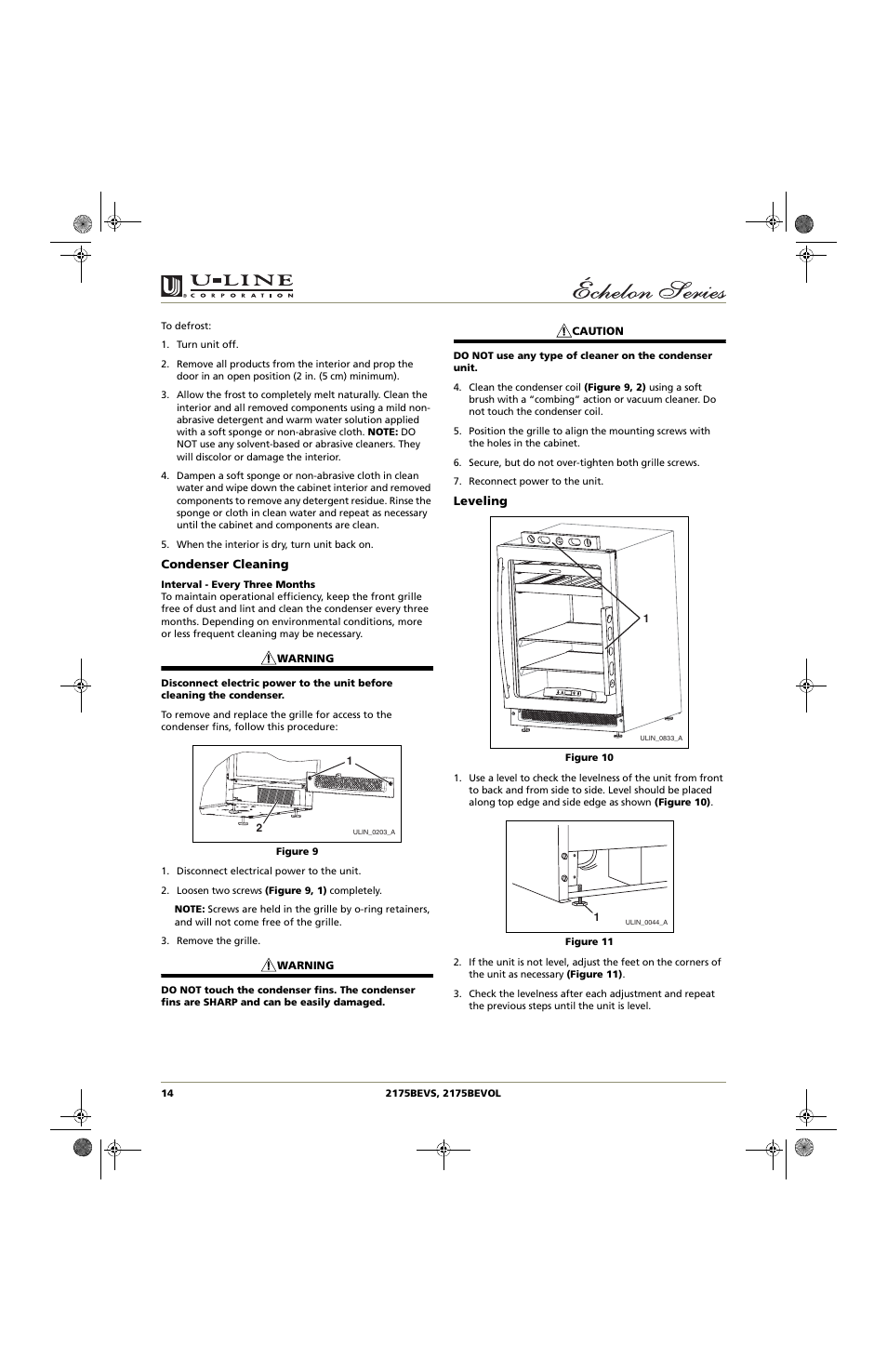 U-Line 2175BEVOL User Manual | Page 14 / 24