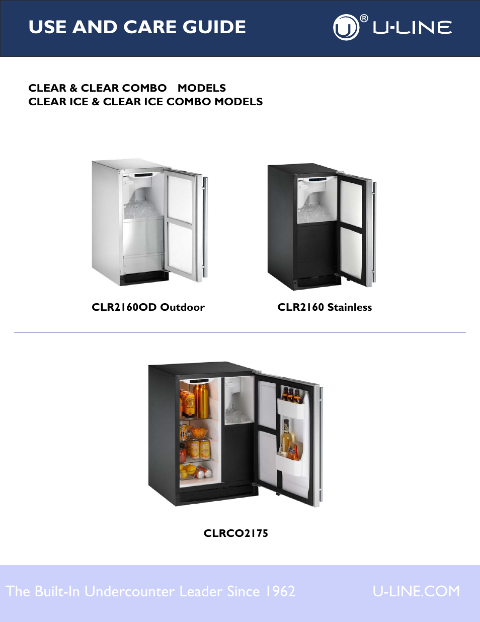 U-Line CLR2160 STAINLESS User Manual | 20 pages