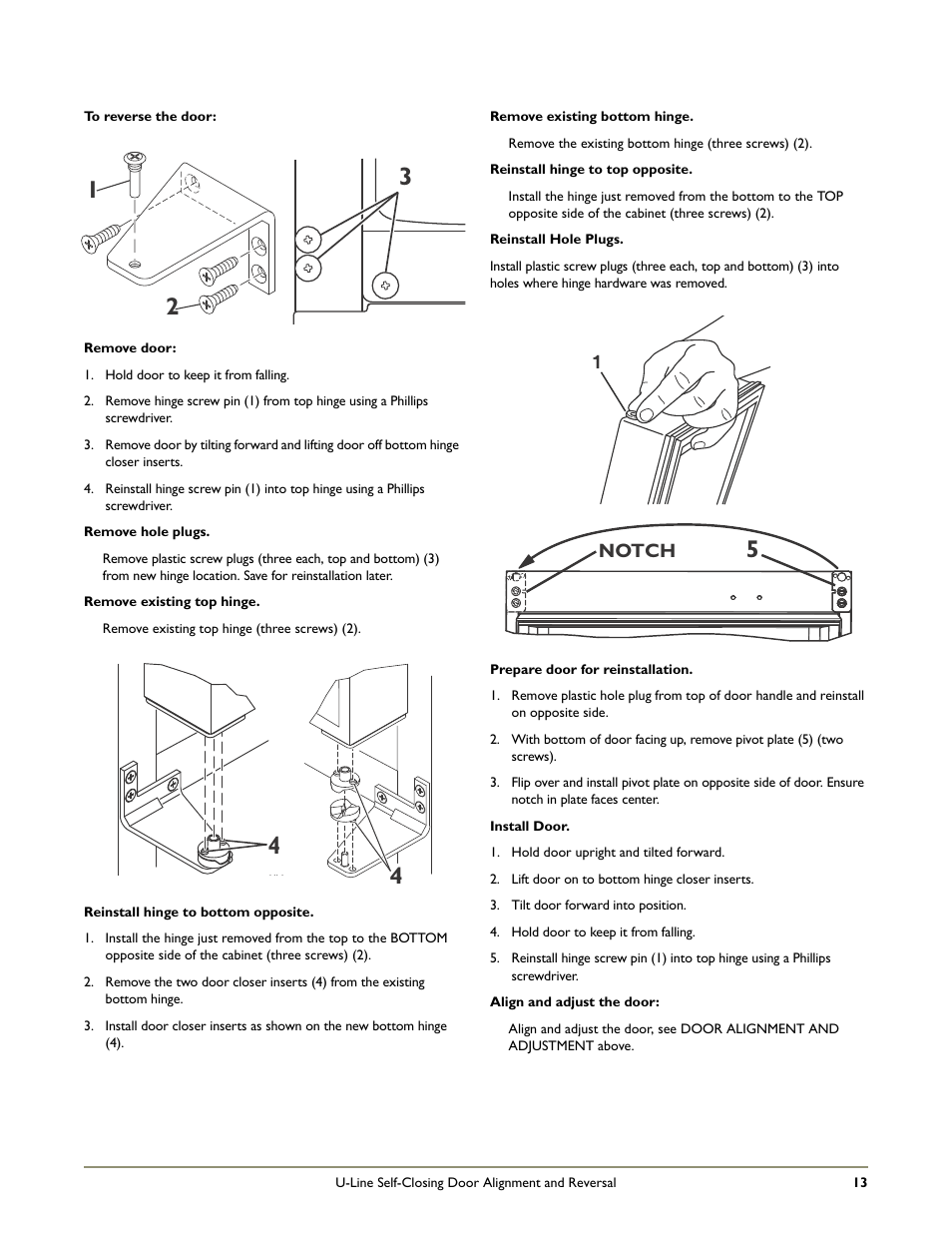 Notch | U-Line CLR2160 STAINLESS User Manual | Page 15 / 20