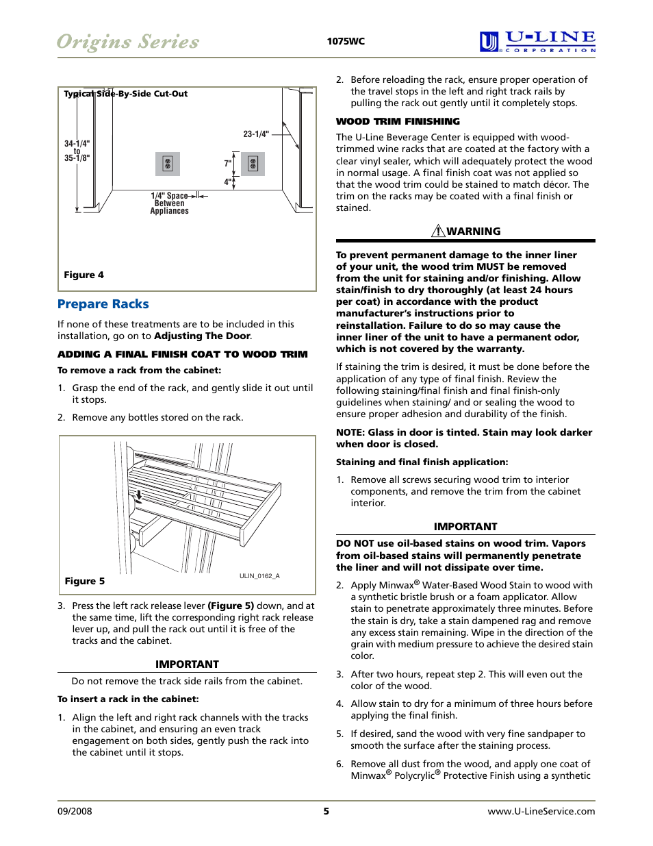 Prepare racks | U-Line 1075WC User Manual | Page 5 / 8