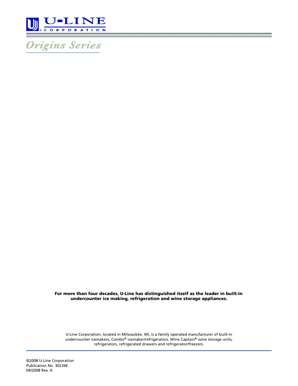 U-Line 1075WC User Manual | Page 8 / 8