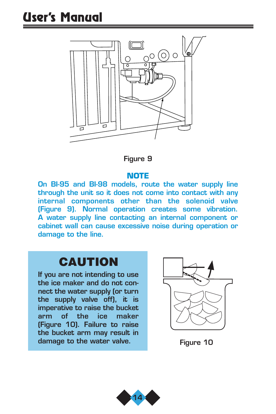 User’s manual, Caution | U-Line ICE-MAKER User Manual | Page 16 / 56