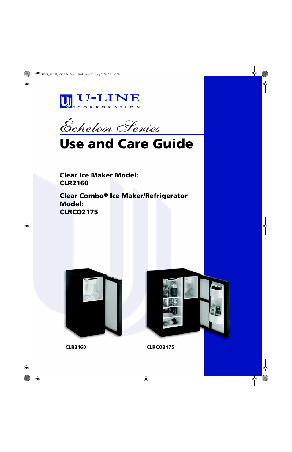 U-Line CLRCO2175 User Manual | 28 pages