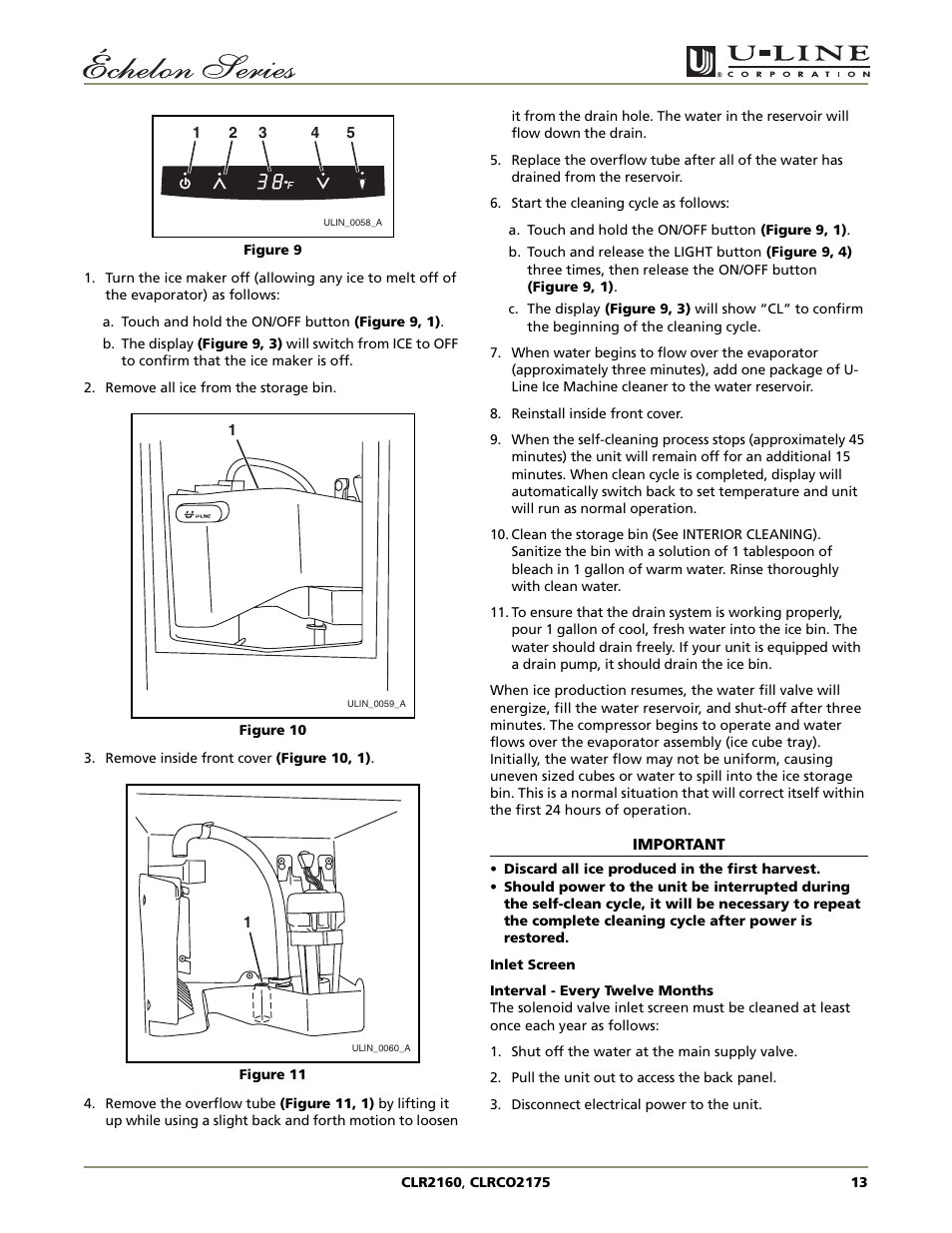 U-Line CLR2160 User Manual | Page 13 / 28
