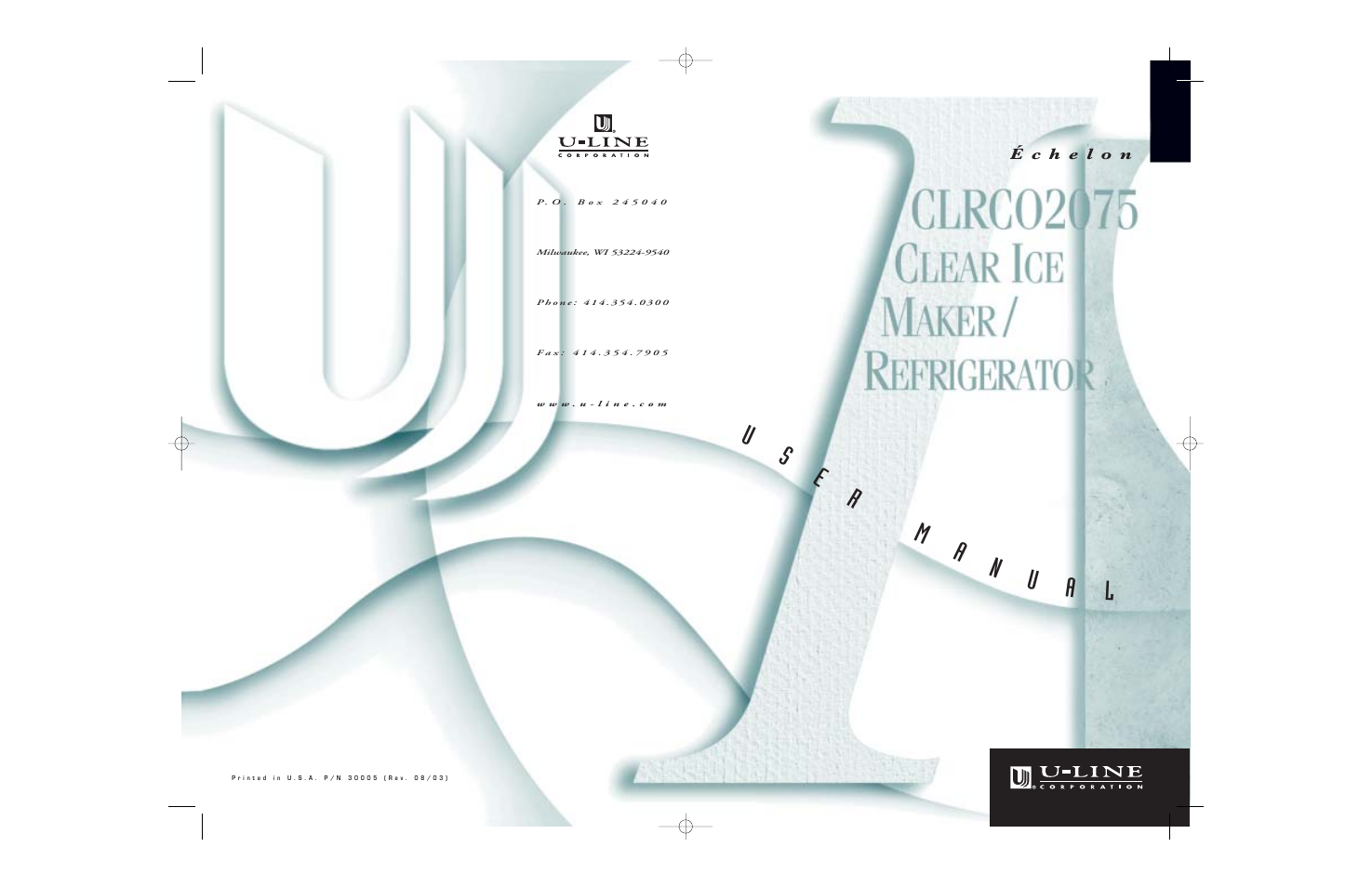 U-Line CLRCO2075 User Manual | Page 48 / 48