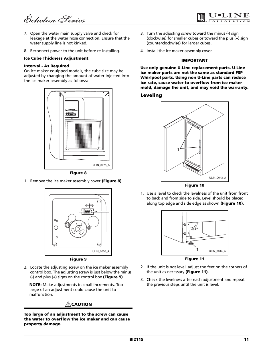 U-Line BI2115 User Manual | Page 11 / 20