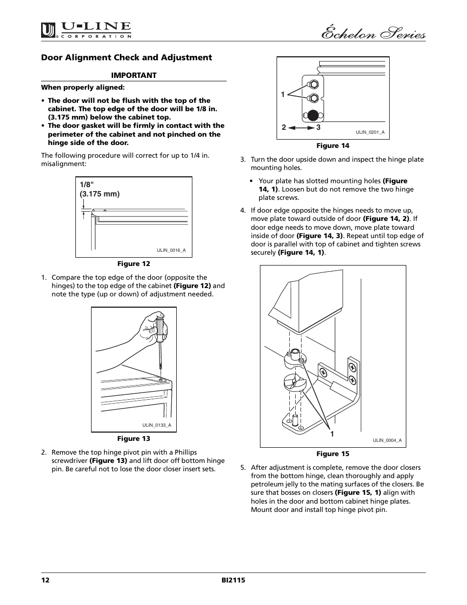 U-Line BI2115 User Manual | Page 12 / 20