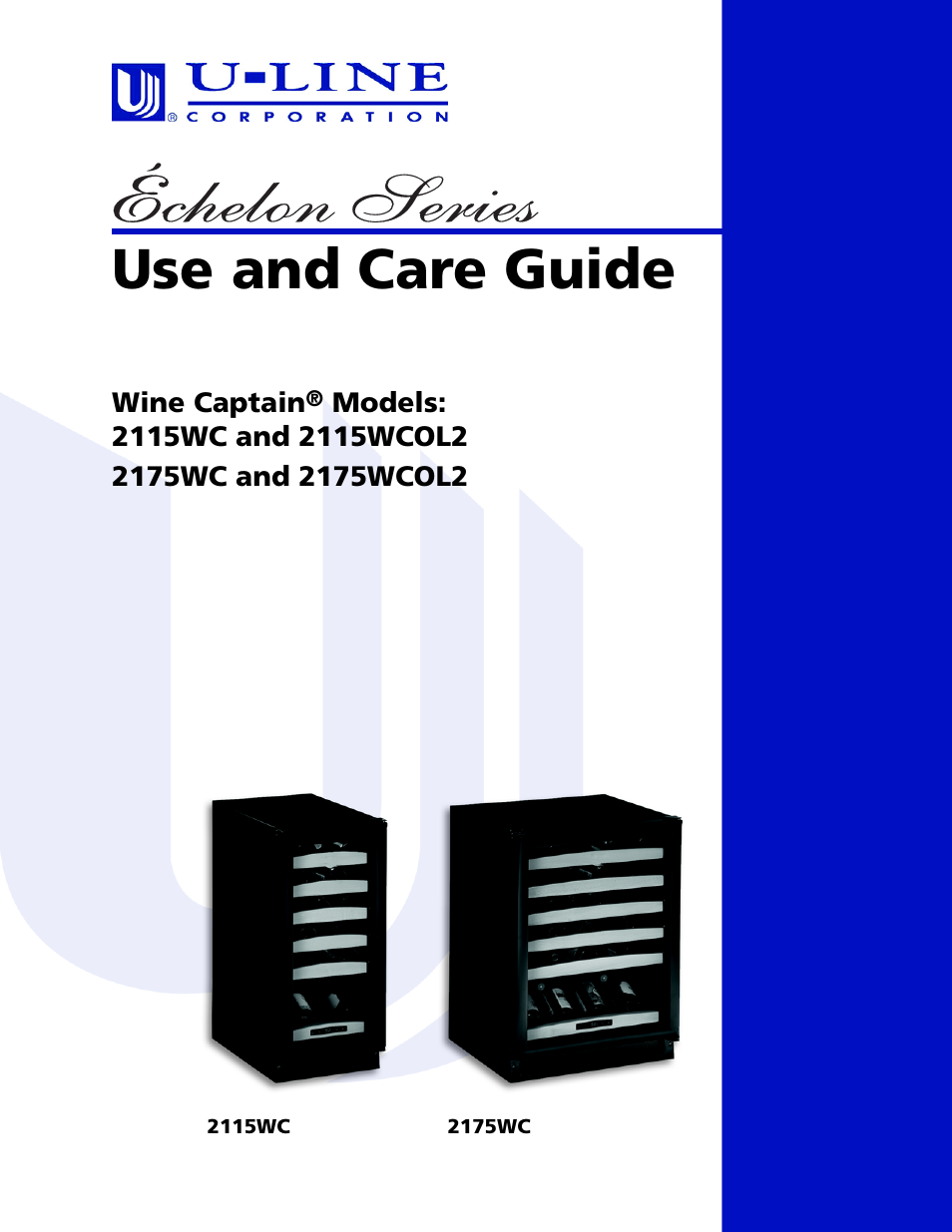 U-Line 2115WCOL2 User Manual | 20 pages