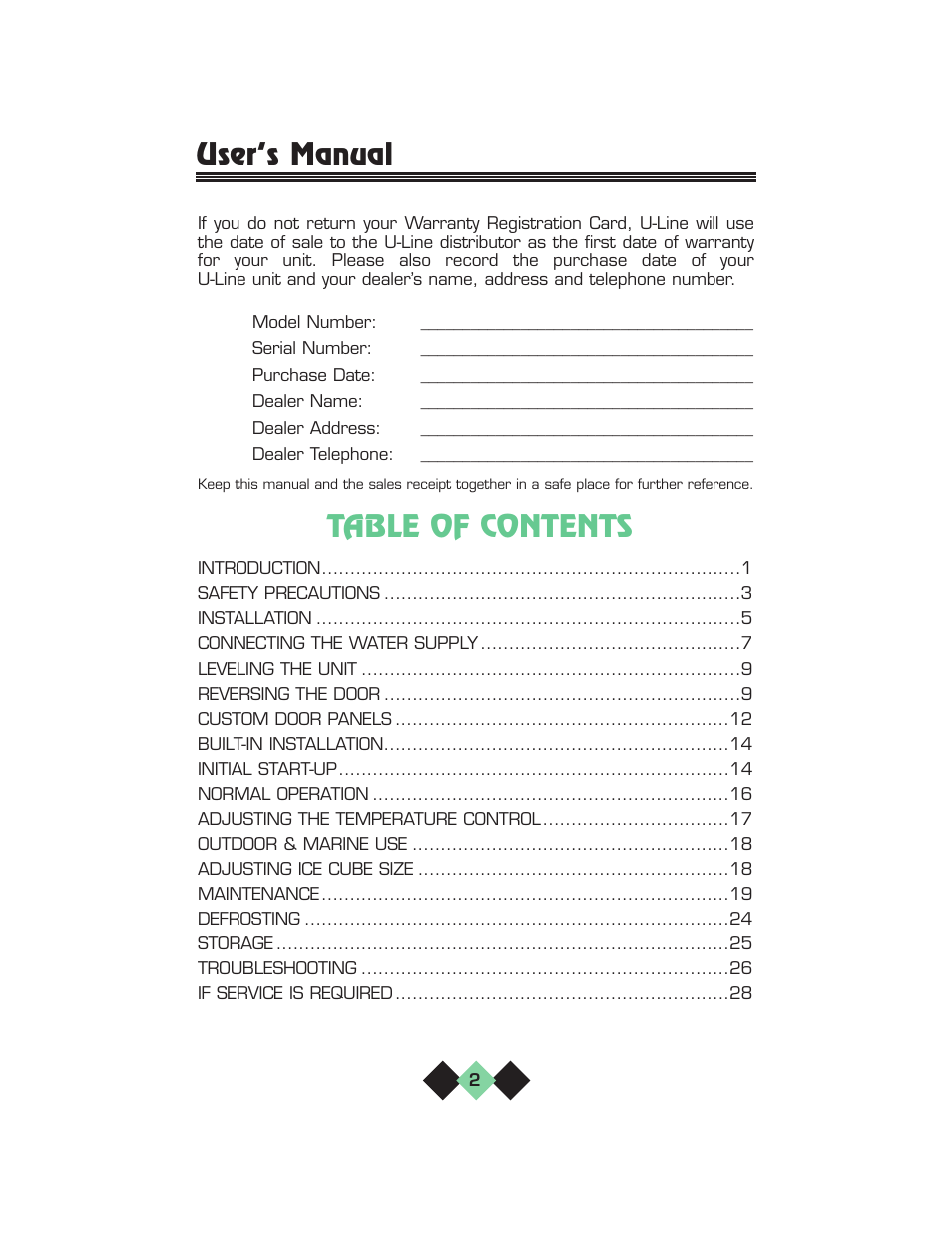 U-Line pmn User Manual | Page 4 / 32