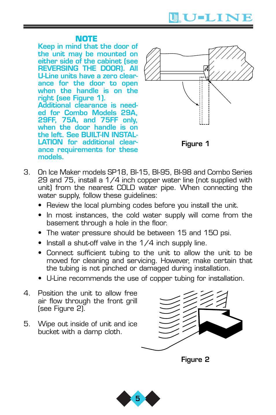 U-Line ICE-MAKER/REFRIGERATOR User Manual | Page 7 / 33