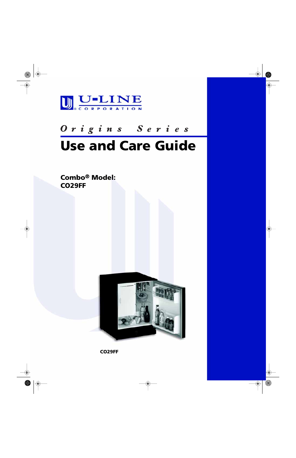 U-Line CO29FF User Manual | 20 pages
