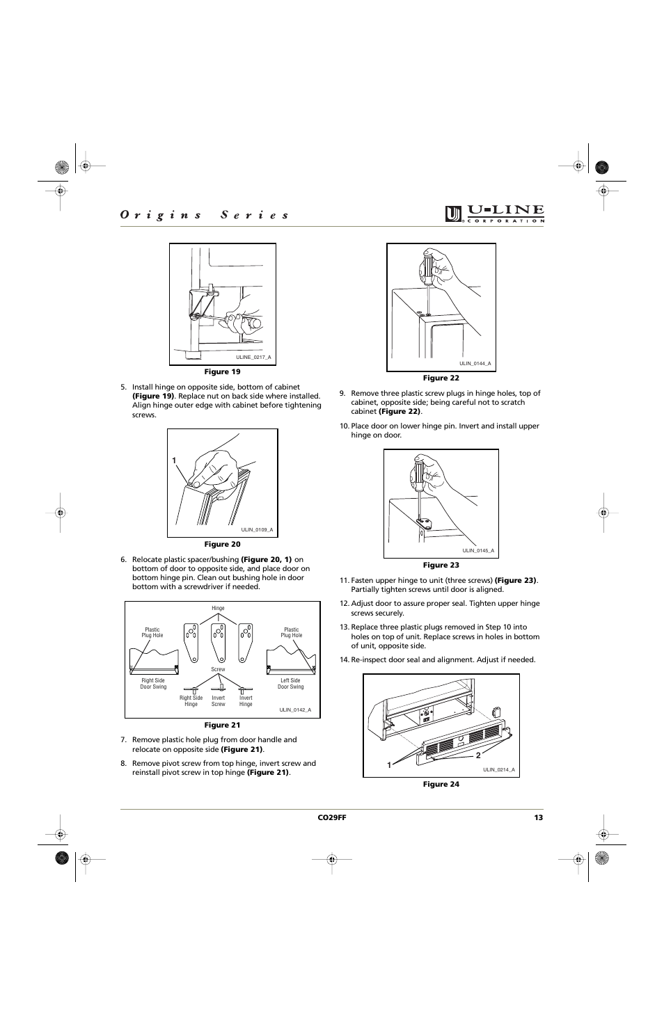 U-Line CO29FF User Manual | Page 13 / 20