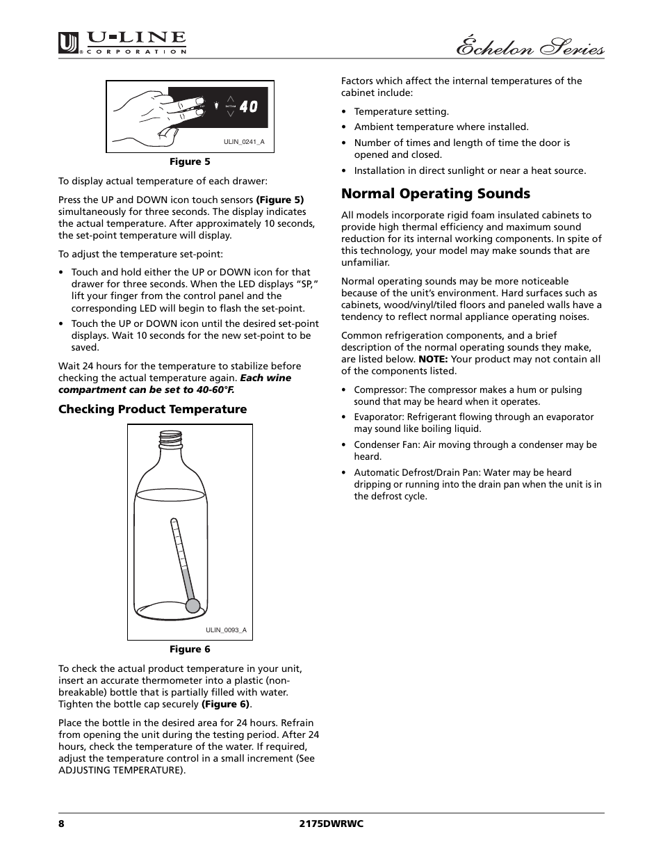 Normal operating sounds | U-Line 2175DWRWC User Manual | Page 8 / 20