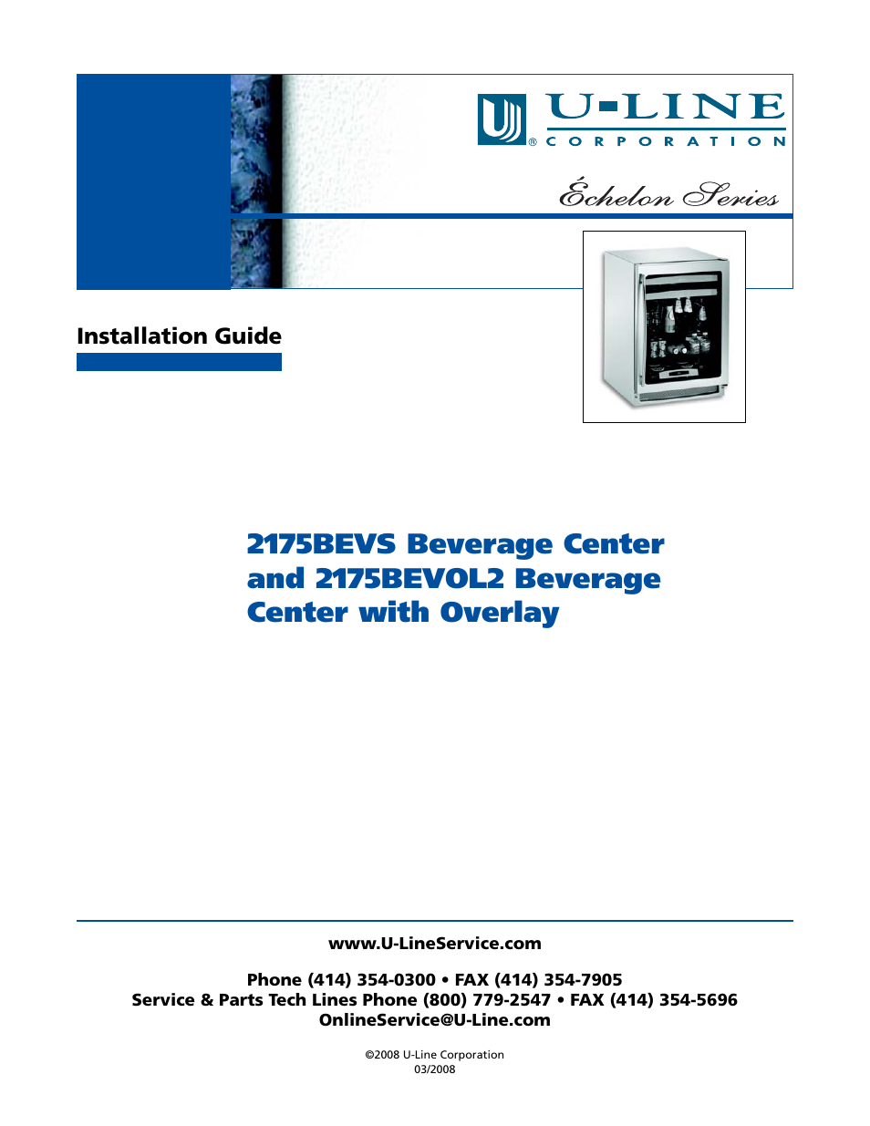 U-Line 2175BEVOL2 User Manual | 17 pages