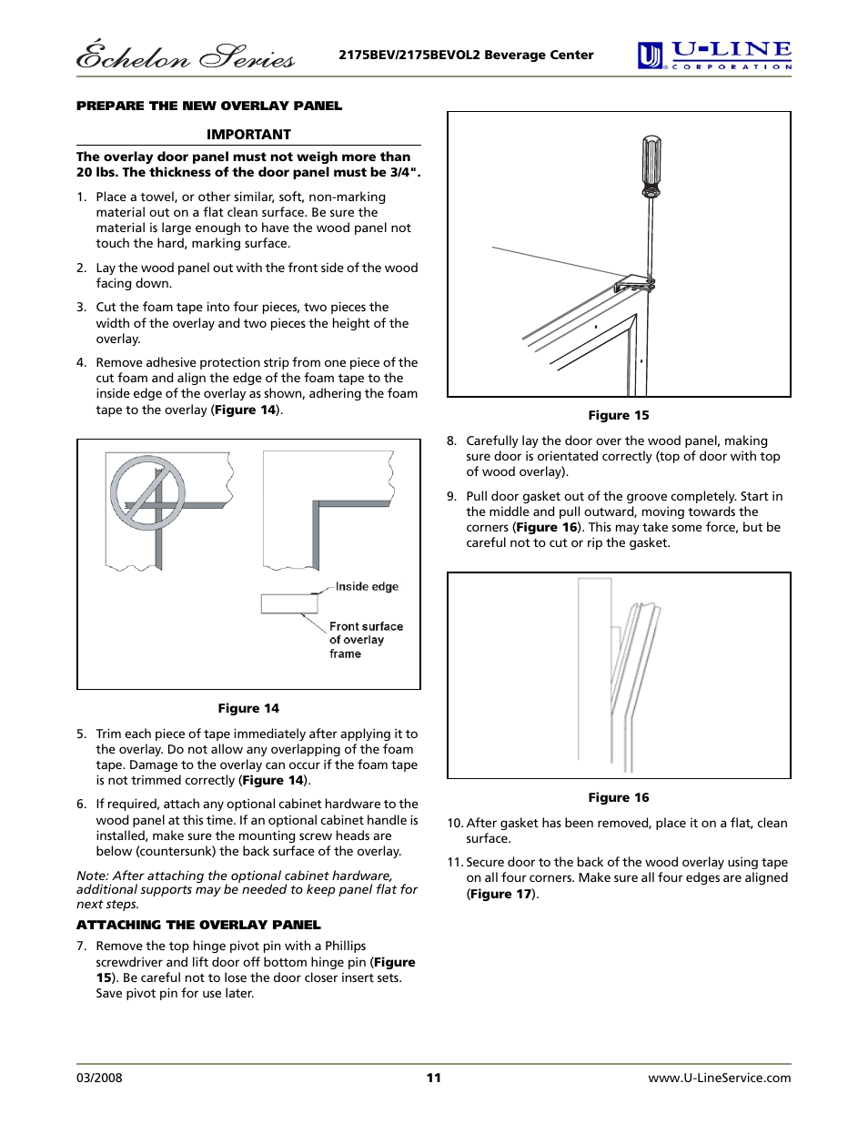 U-Line 2175BEVOL2 User Manual | Page 11 / 17