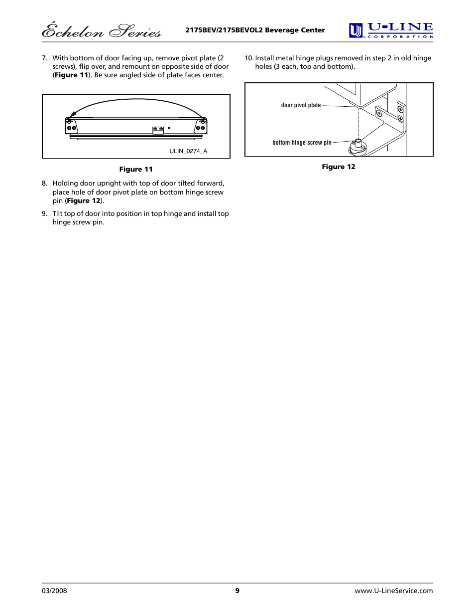 U-Line 2175BEVOL2 User Manual | Page 9 / 17