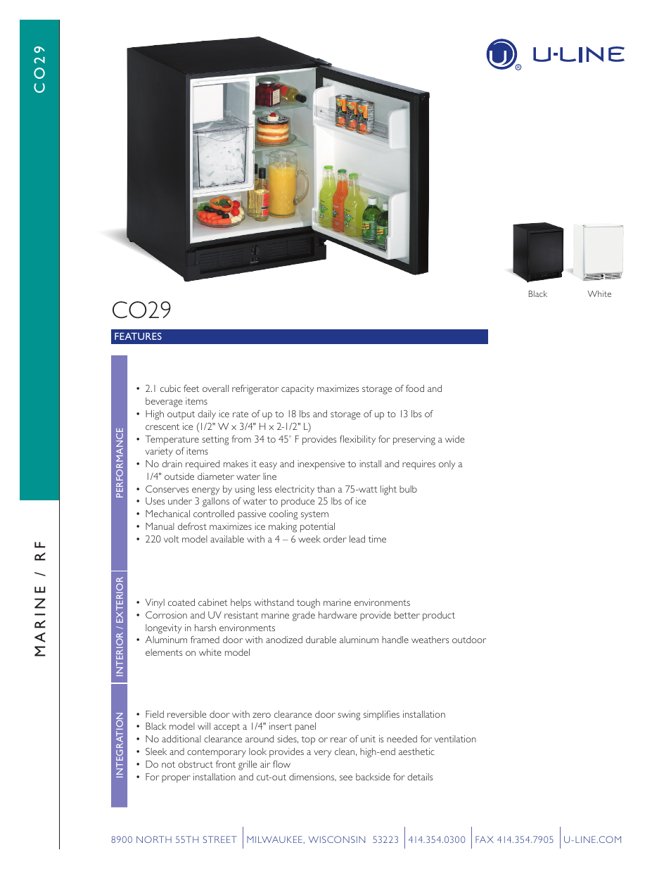 Uline CO29 User Manual | 2 pages