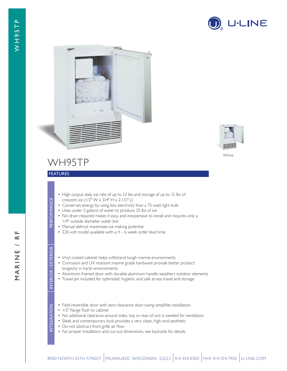 Uline U WH95TP User Manual | 2 pages