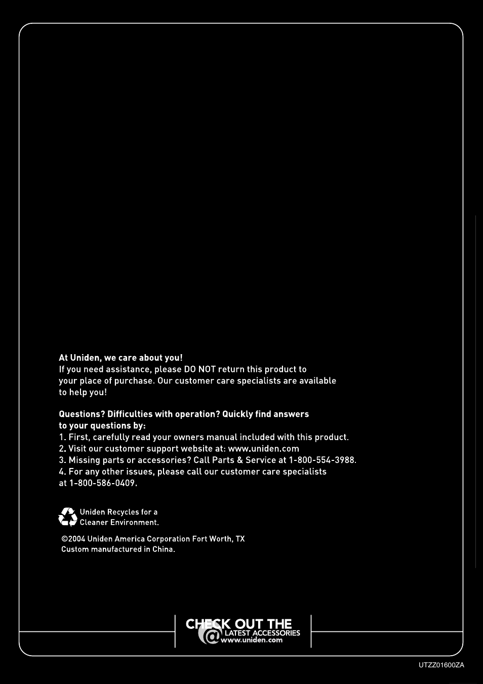 Uniden Solar DSC BK User Manual | Page 32 / 32