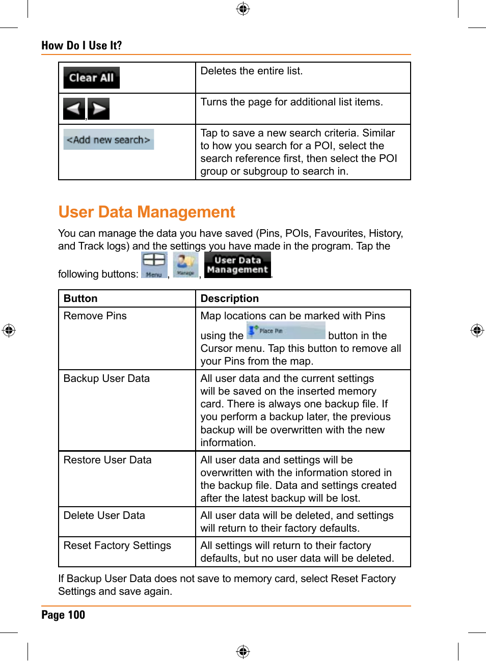 User data management | Uniden TRAX350 User Manual | Page 100 / 120