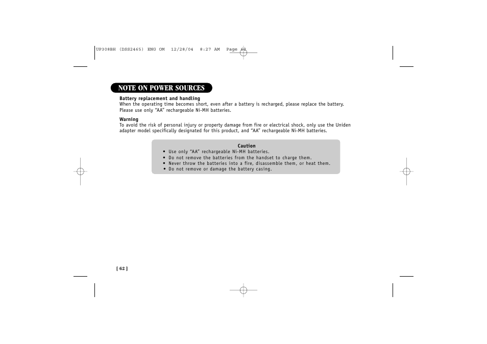 Uniden DSS 2475 User Manual | Page 68 / 76