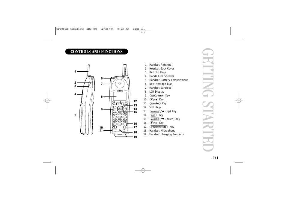 Getting st arted | Uniden DSS 2475 User Manual | Page 7 / 76