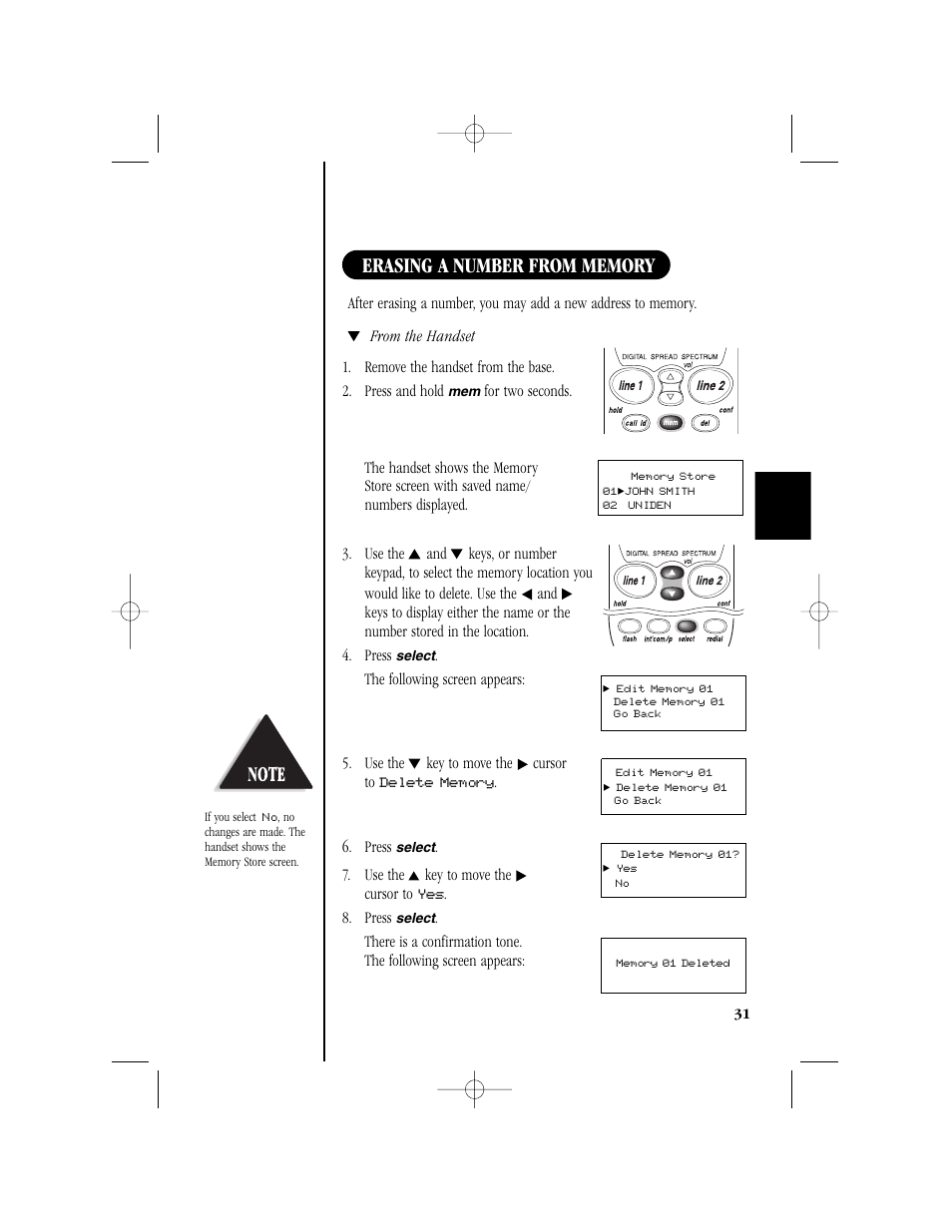 Uniden T H E E X S 9 9 6 6 User Manual | Page 33 / 48