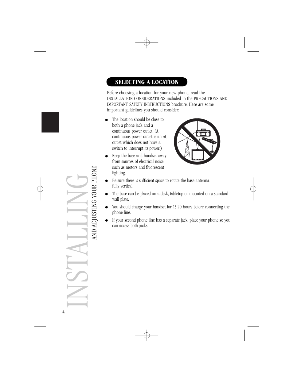 Inst allin g | Uniden T H E E X S 9 9 6 6 User Manual | Page 6 / 48