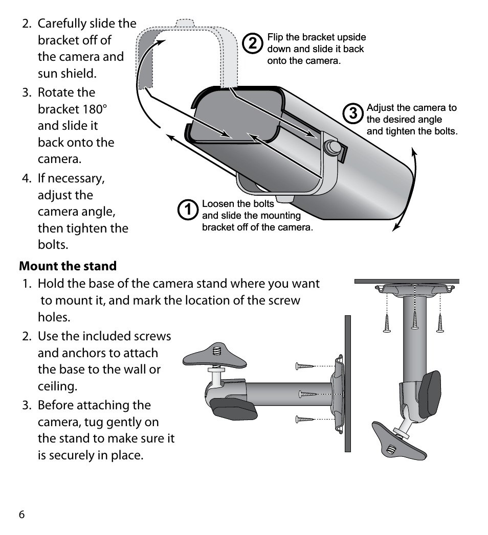Mount the stand | Uniden UDWC25 User Manual | Page 6 / 12