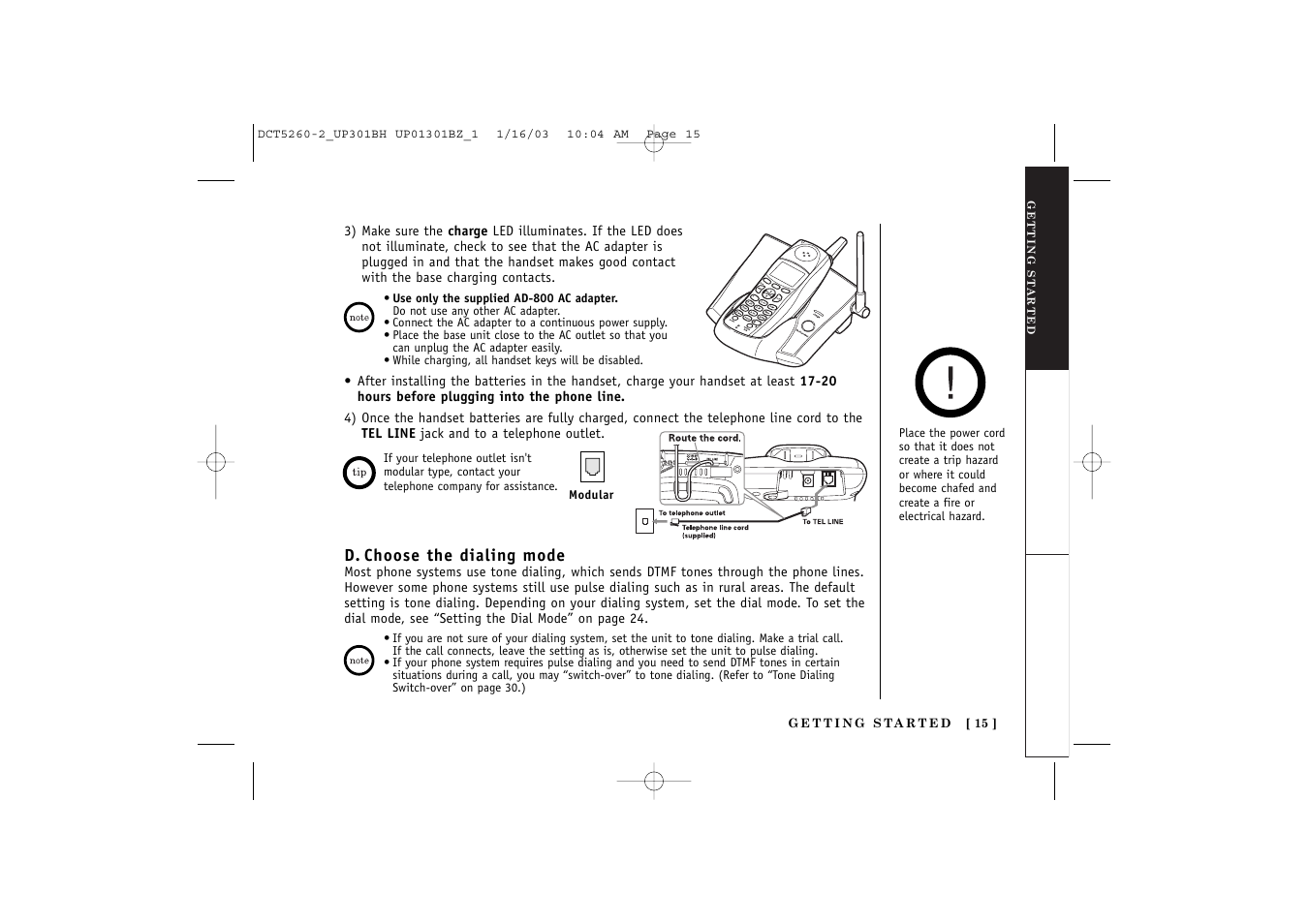 Uniden DCT5260 User Manual | Page 17 / 64