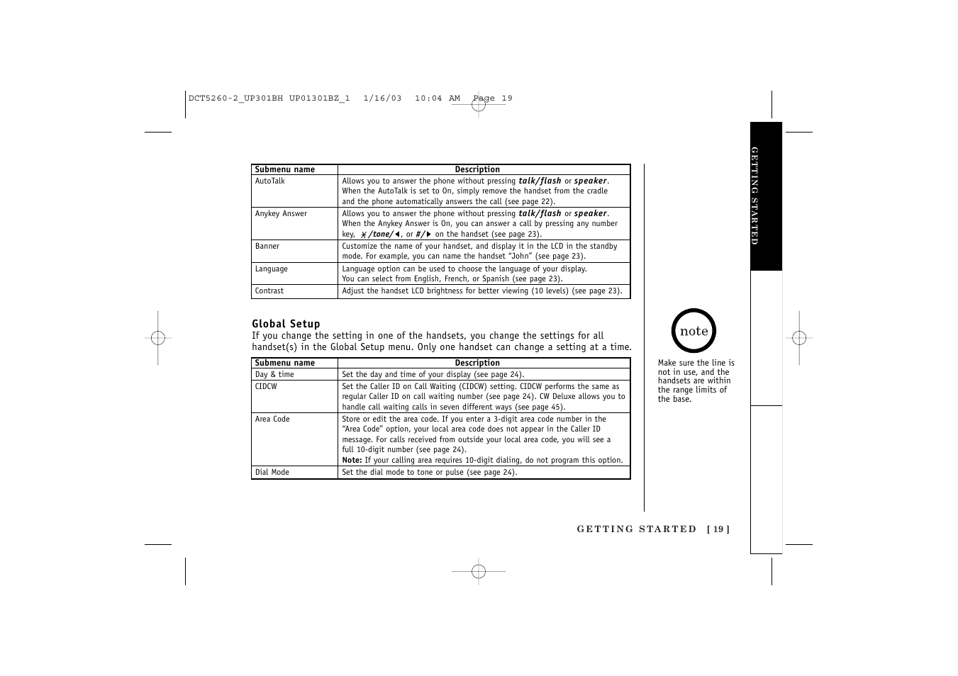 Uniden DCT5260 User Manual | Page 21 / 64