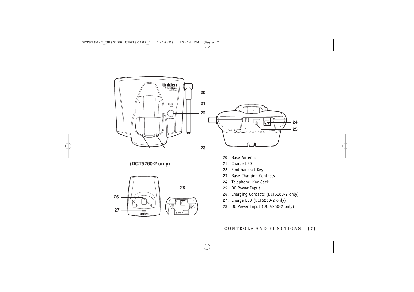 Uniden DCT5260 User Manual | Page 9 / 64