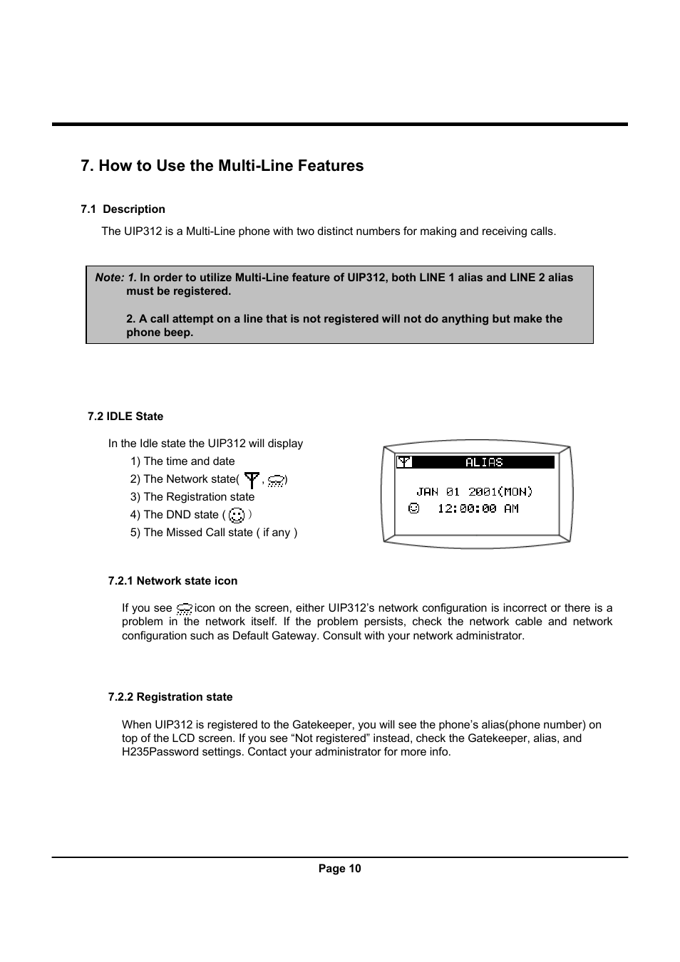 How to use the multi-line features | Uniden UIP312 User Manual | Page 14 / 72