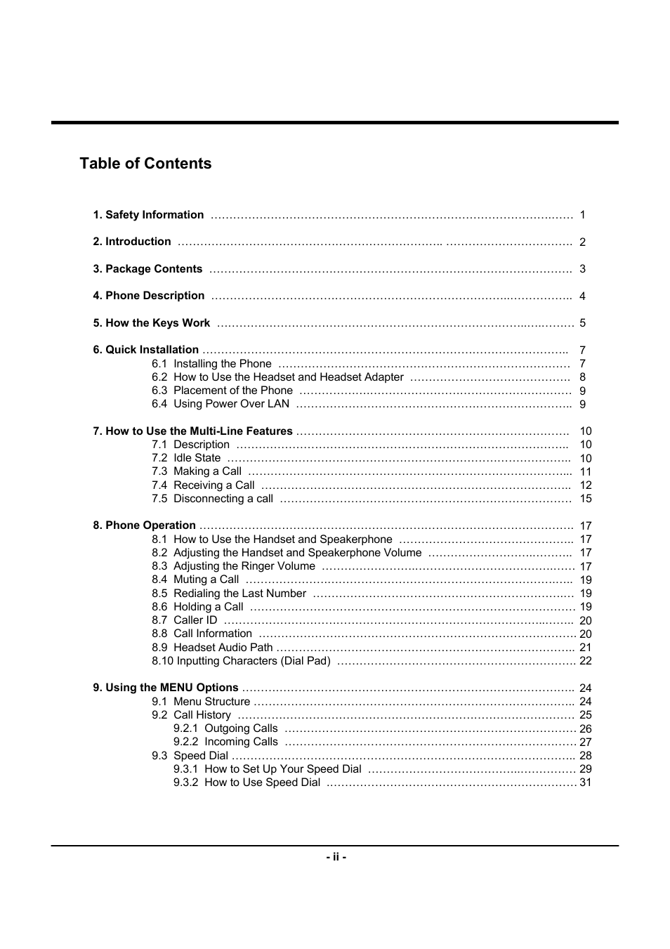 Uniden UIP312 User Manual | Page 3 / 72
